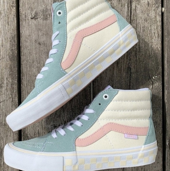 Vans Sk8-Hi Pro High Top Casual and Fashion Sneakers Ivory 11 - Picture 3 of 5